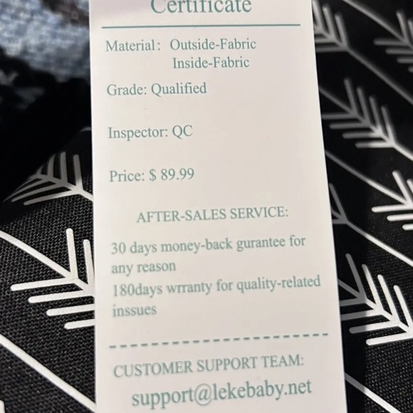 NWT! LEKEBABY Portable Waterproof Diaper Changing Pad-BLACK - Picture 2 of 6